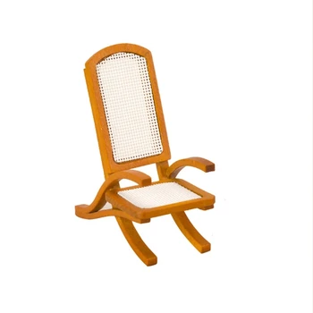 Деревянные стулья для кукольного домика 1: 12, Рождественское кресло, миниатюрный диван, деревянный стул P31B