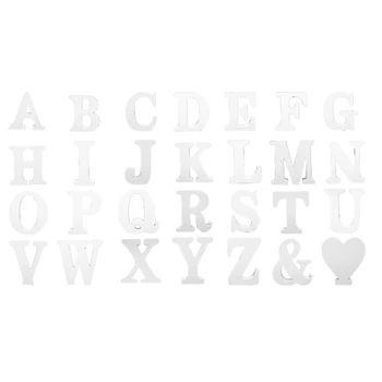 Деревянный алфавит 3D A-Z из 28 частей Деревянный Алфавит Для декора столешницы, для свадеб, Дней рождения и вечеринок (3,9 дюйма)
