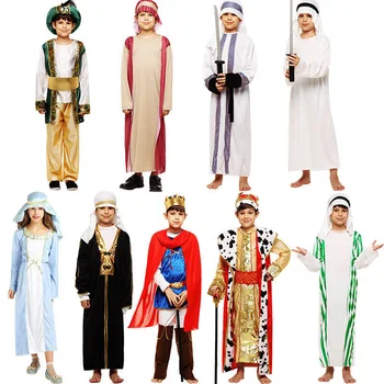 Детский Египет, Косплей, вечеринка на Хэллоуин, Индия, Арабский костюм принца, детская Греческая Арабская принцесса, Маскарадная одежда, одежда
