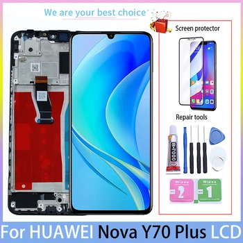Для Huawei Nova Y70 Plus Оригинальный ЖК-дисплей С Рамкой MGA-LX9 MGA-LX9N MGA-LX3 Запасные Части для Сенсорной панели