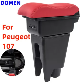 Для Peugeot 107 Коробка для подлокотника Для Citroen C1 Toyota Aygo BJ Коробка для подлокотника Коробка для хранения Модифицированных USB Зарядных автомобильных Аксессуаров