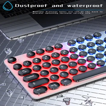 Для проводной мембранной клавиатуры H300 с 104 клавишами Множество видов красочного освещения Игр и офиса для системы Windows и IOS