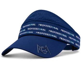 Женские кепки для гольфа PGM, солнцезащитный козырек, дышащая шляпа без крыши, впитывающая влагу, MZ046 Темно-синий
