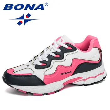 Женские кроссовки BONA New Designers из экшн-кожи, женская обувь, сетчатая спортивная обувь, кроссовки, женские удобные ботинки