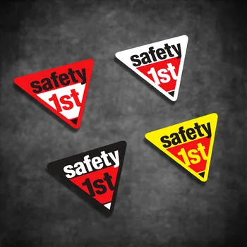 Забавная безопасная 1-я наклейка, предупреждающий знак, виниловая наклейка, автомобильные наклейки, треугольное украшение, бампер, окно