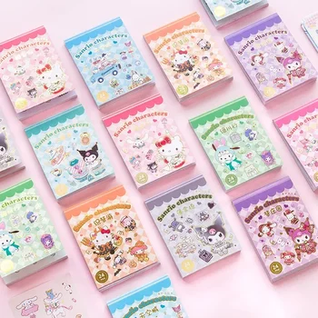 Записная Книжка Sanrio Рождественский Подарок Kuromi Hello Kitty Cinnamoroll My Melody Ручная Книжка Для Заметок Мультяшная Памятка с Наклейками