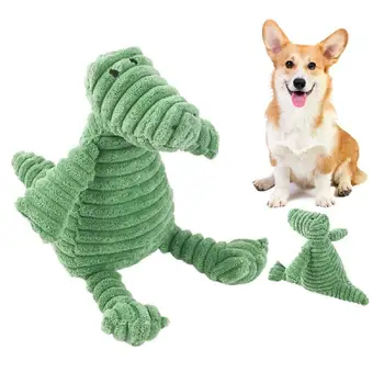 Игрушки для собак в форме крокодила, неразрушимые Интерактивные игрушки для собак, Интерактивные игрушки для собак, милые тапочки без набивки, мягкие