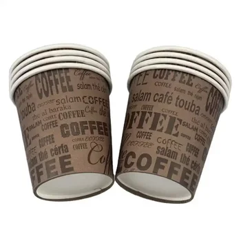 Индивидуальный логотип, биоразлагаемые одноразовые бумажные стаканчики для кофе на 6 унций