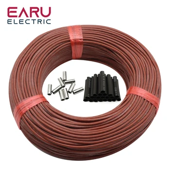 Инфракрасный кабель для теплого пола длиной 5-100 метров, катушка электрического углеродного нагревательного провода мощностью 33 Ом / м, Утолщение горячей линии для пола из волокнистой проволоки толщиной 2,0 мм