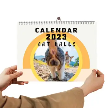 Календарь С Кошачьей Дыркой На 2023 год Забавный Настенный Календарь На 12 Месяцев Подарок Любителям Кошек Мужчинам Женщинам Детям Подросткам Друзьям Коллегам