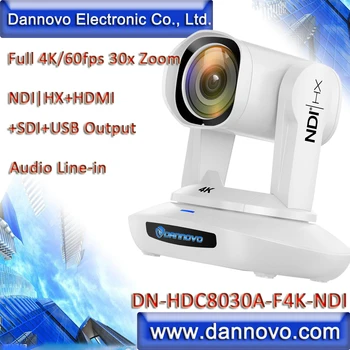 Камера прямой трансляции DANNOVO NDI с 30-кратным оптическим зумом 4k60 кадров в секунду, может сравниться с SonyILME-FR7, Panasonic UE160 (DN-HDC8030A-F4K-NDI)