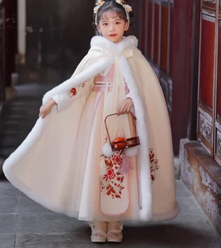 Китайская накидка для девочек, Белые Элегантные свадебные плащи, Зимние Свадебные аксессуары из искусственного меха для новобрачных, Свадебные обертывания, Свадебные украшения