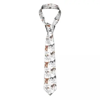 Классический галстук, мужские галстуки для свадьбы, деловой галстук для взрослых, галстук для милых собак, французский бульдог, бигль, Джек-Рассел-терьер, галстук для мопса
