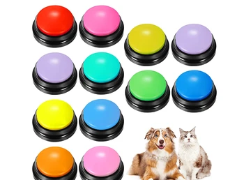 Кнопка записи голоса Игрушки для домашних животных Кнопки для собак для общения Зуммер для дрессировки домашних животных Записываемая кнопка разговора Интеллектуальная игрушка