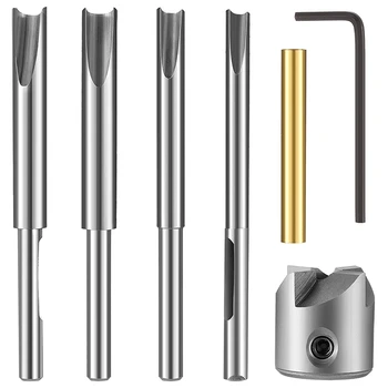Комплект из 7 предметов для обрезки ствола ручки, система обрезки ствола ручки, набор триммеров для фрез, переходник для режущей головки, шестигранный ключ