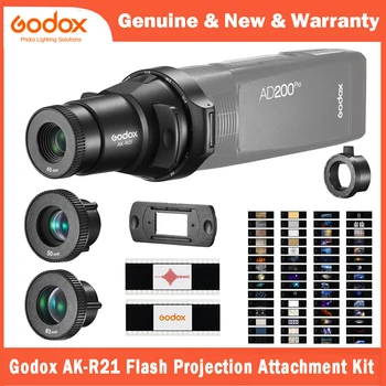 Комплект Крепления Проекционной вспышки Godox AK-R21 для Вспышки Godox AD200Pro AD100Pro V1 H200R с Круглой Головкой Speedlit Головка Френеля AK-R25
