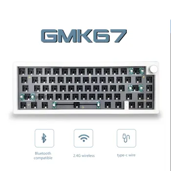 Комплект механической клавиатуры с возможностью горячей замены 3-mod Bluetooth 2.4G Беспроводная клавиатура с RGB подсветкой Структура прокладки Клавиатура
