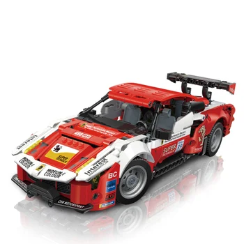Конструктор для сборки суперспортивного автомобиля Technical Italia Horse Ferra 488 GT3 EVO 2020 Модель Rally Racing Steam Brick Toy