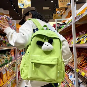 Корейский модный рюкзак, новинка 2023 года, классный нейлоновый школьный рюкзак, простой коллаж, студенческие школьные сумки для девочек-подростков Mochila