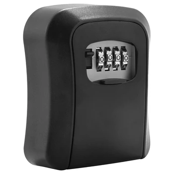 Коробка для хранения ключей с паролем, Настенная Коробка для ключей из цинкового сплава, Защищенная от атмосферных воздействий Коробка для хранения ключей с 4-значной комбинацией цифр