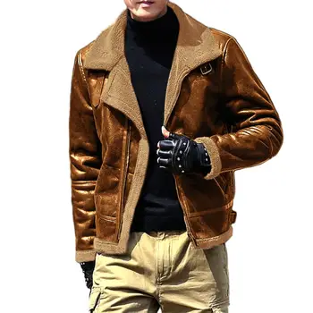 Куртка с застежкой-молнией, мужское повседневное пальто, стильное мужское зимнее пальто, теплая плюшевая застежка-молния контрастного цвета для осени-зимы