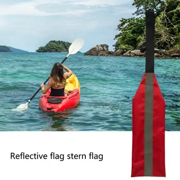 Легкий светоотражающий полосатый флаг Яркий цветной флаг для каноэ Точное выравнивание Безопасное напоминание о хвостовом флаге каяка
