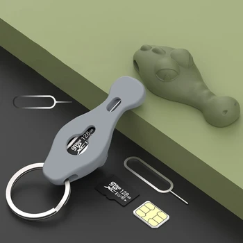 Лоток для извлечения PIN-кода для утерянных карт для мобильных телефонов, универсальный чехол для хранения SIM-карт для мобильного телефона, брелок для ключей, Подвеска