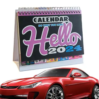 Маленький настольный календарь на 2024 год, настольный календарь на месяц, настенный календарь, Маленький настольный календарь с информацией о праздниках, стильный и