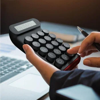 Механическая клавиатура Калькулятор, 10-значный Большой ЖК-экран для финансов, бухгалтерского учета, арифметики, школьного офиса, дома, канцелярских принадлежностей для студентов