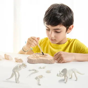 Мини Мозаичный динозавр с костями Тираннозавра Рекса, игрушка для археологических раскопок, новая креативная Детская интерактивная развивающая игрушка