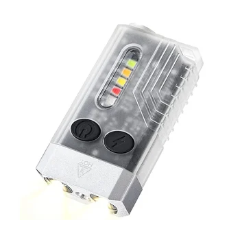 Мини светодиодный фонарик-брелок, перезаряжаемый карманный фонарик с 14 режимами 1000ЛМ, маленький мощный фонарик IPX4