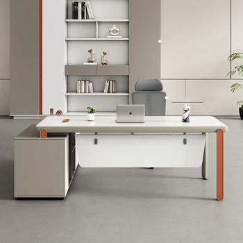 Минималистичный современный офисный стол Идеи дизайна Для хранения Представительского Студийного набора Роскошные настольные столы Большая Офисная мебель