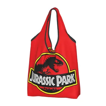 Многоразовая хозяйственная сумка из Парка Юрского Периода Женская сумка-тоут Портативные сумки для покупок в мире динозавров