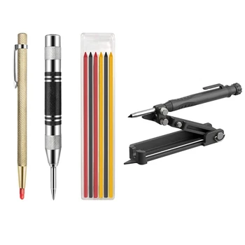 Многофункциональные инструменты для рисования, строительный карандаш, инструменты для подсчета очков, контурный калибр, Инструменты для разметки, механический карандаш В упаковке по 5 штук