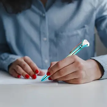 Многоцветная опция, 8шт Удобная ручка из искусственного хрусталя, детский подарок, легко заменяемая ручка для подписи, канцелярские принадлежности для письма.