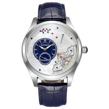 Модные часы бренда HONMIN, хит продаж, маленькие синие часы Tiktok Fast, новые водонепроницаемые кварцевые мужские и женские часы