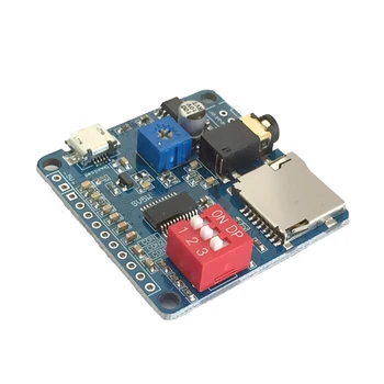 Модуль воспроизведения голосового звука Arduino MP3-плеер Модуль UART Триггер ввода-вывода Класса D Плата усилителя 5 Вт 8 М Накопитель DY-SV8F SD/TF Карта