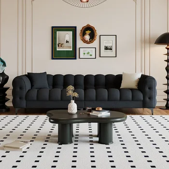 Модульные диваны для гостиной Европейский Черный Винтажный Роскошный Уникальный диван для ресторана Мебель для спальни с современным акцентом Muebles Hogar