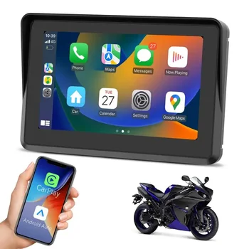 Мотоцикл Carplay IPX7 Водонепроницаемый 5-дюймовый 1000nit Беспроводной Android-Авто Двойной Bluetooth GPS-Навигационный Дисплей Давления В шинах