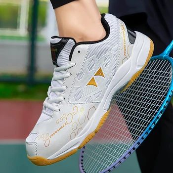 Мужская Женская обувь для бадминтона, профессиональная теннисная обувь, легкие кроссовки для настольного тенниса, мужская спортивная обувь