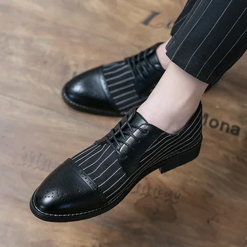 Мужская кожаная обувь роскошного бренда, мужские модельные туфли с брогами в британском стиле, новое поступление, официальные деловые туфли-оксфорды для мужчин, Свадебная вечеринка