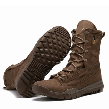 Мужские военные ботинки, осенние черные ботинки для спецназа, тактические высокие ботинки для пустыни, Нескользящие Ботинки Zapatillas Hombre