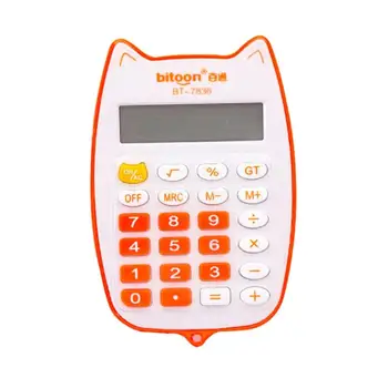 Мультяшный цифровой калькулятор, Мини-настольный калькулятор с ярким светодиодным дисплеем, прямая поставка