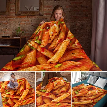 Мягкое фланелевое вкусное одеяло для спагетти, Забавный креативный чехол, реалистичное одеяло для еды, Новые одеяла, подарок для ребенка и взрослого