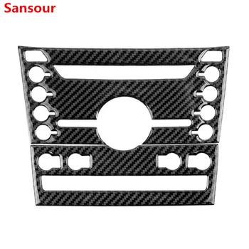 Наклейка на Центральную консоль приборной панели автомобиля из углеродного волокна Sansour, Декоративная наклейка на выключатель кондиционера для Ford EDGE 2015-2019