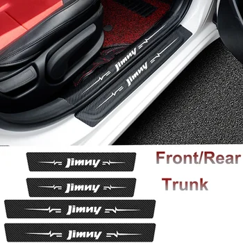Наклейки на порог двери автомобиля, наклейки-протекторы, накладка на царапину для Suzuki JIMNY, значок с логотипом, наклейка для украшения интерьера автомобиля