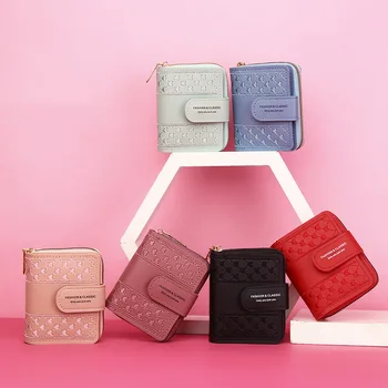 Новая женская сумочка с короткой застежкой-молнией, кошелек большой емкости с любовью, красочная сумочка для рук, сумка для карточек, модная и простая.