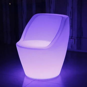 Обеденный стол и стул со светодиодной подсветкой Креативная светящаяся мебель Кафе Ресторан Бар Кресло для отдыха со спинкой Барные стулья Современные