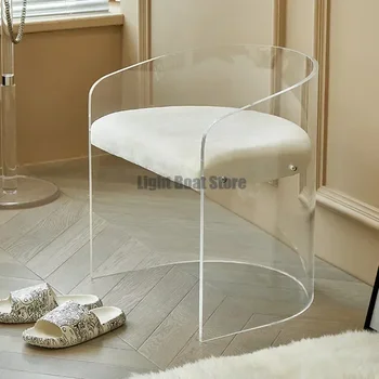 Обеденный стул с пластиковым акцентом, Расслабляющий Обеденный стул для гостиной, Свадебного офиса, Прозрачная Мебель для комнаты Cafe Sillas De Comedor