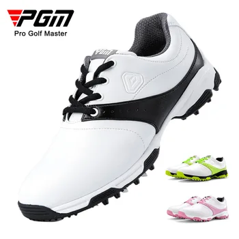 Обувь для гольфа PGM, Женская новая водонепроницаемая обувь из микрофибры, кроссовки на сверхмягкой подошве, нескользящие кроссовки